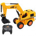 Plastic Super Electric Wire Control Wheel Excavator Toy - Yellow