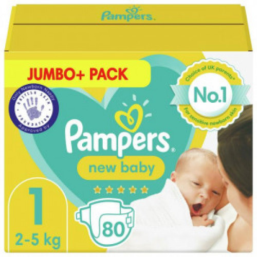 Pampers Diapers Newborn Size 1 Belt 2-5kg- 80 pcs (UK)