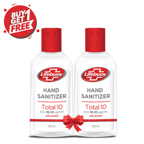 Lifebuoy Antibacterial Hand Sanitizer Total 10 Fliptop 50ml Buy 1 Get 1 FREE