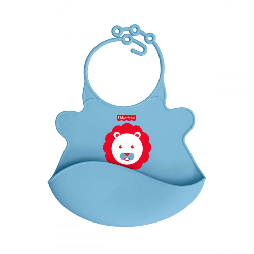 Fisher-Price UltraCare Easy Clean Silicon Baby Bib, Blue (HC-G0DM- 4KHP)