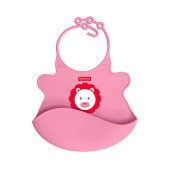 Fisher-Price UltraCare Easy Clean Silicon Baby Bib, Pink (K6-SMKV- WAKA)