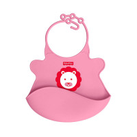 Fisher-Price UltraCare Easy Clean Silicon Baby Bib, Pink (K6-SMKV- WAKA)