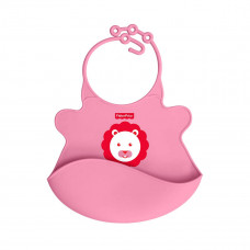 Fisher-Price UltraCare Easy Clean Silicon Baby Bib, Pink (K6-SMKV- WAKA)