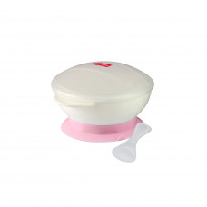 Fisher-Price Non-Slip Suction Bowl with Snap-in Spoon, Pink (1016701)