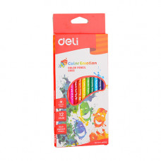 Deli Colored Pencil Triangle Soft 12 Pcs C002