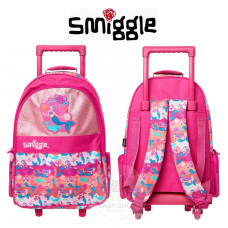 Smiggle Wizz Light Up Trolley Backpack Pink