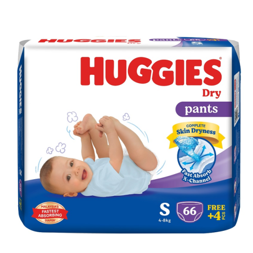 Huggies Dry Small Pant Diaper 4-8Kg 70 Pcs (Malaysia)