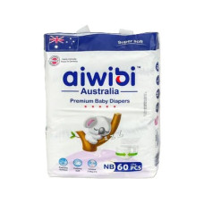 Aiwibi Australian Premium Baby Diaper Newborn Belt 0-5 Kg 60 Pcs