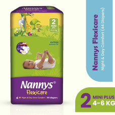 Nannys Flexicare Diaper Premium Mini Plus Belt 4-6 kg 44 pcs (Made in Cyprus)