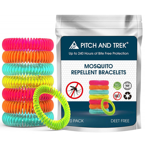 Pitch and Trek Mosquito Repellent Bracelet 10 Pieces Per Pack