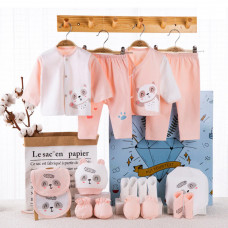 Newborn Baby Romper 18 Piece Set - Pink