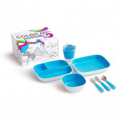 Munchkin Color Me Hungry Splash  Toddler Dining Set - Blue