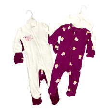 Land of Wishes Baby Romper (Set of 2): Design 6