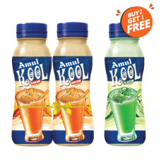 Amul Kool Badam 2*200ml Pet Bottle Get Amul Kool Cardamom 200ml Free