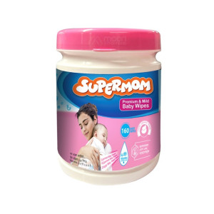 Supermom Baby Wipes Canister 120's Jar