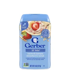 Gerber Lil Bits Oatmeal Banana & Strawberry Cereal (8+ Months) - 227gm