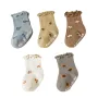 5 Pairs Soft Newborn Baby Princess Socks