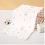 6-Layer Pure Cotton Muslin Baby Face Towel 25×50cm | Little Rabbit Bunny Print