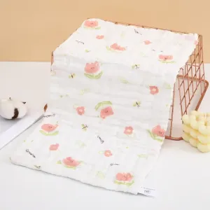 6-Layer Pure Cotton Muslin Baby Towel 25×50cm  Soft Absorbent Infant Wash Cloth