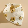 Baby Pure Cotton Gauze Bib - Bow Rabbit Head