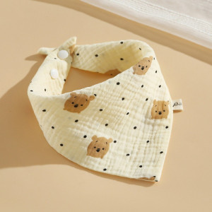 Baby Pure Cotton Gauze Bib - Little Bear