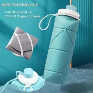 Portable Folding Silicone Water Bottle 600ml
