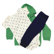 Carter's Boy Hoodie Set 3Pcs Set Green