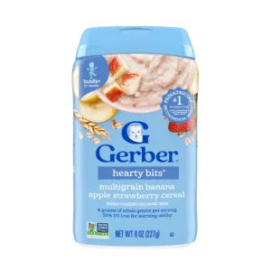 Gerber Grain & Grow Hearty bits Multigrain Banana Apple Strawberry Cereal 227g