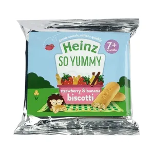 Heinz So Yummy Strawberry and Banana Biscotti 6 Months+ 60g