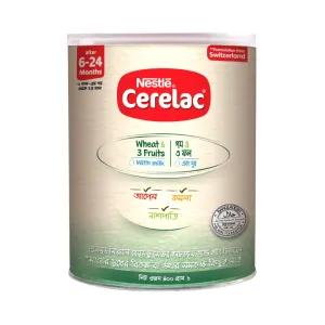 Nestle Cerelac Stage 1 Wheat & Three Fruits 400gm TIN