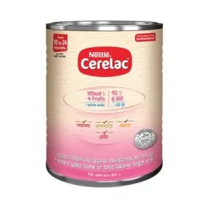 Nestlé Cerelac Stage 3 Wheat & 4 Fruits With Milk Tin (10-24 Months) 400 gm
