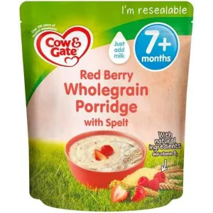 Cow & Gate Red Berry Wholegrain Porridge Baby Cereal 200g UK
