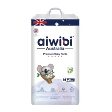 Aiwibi Australian Premium Baby Diaper Pant M 4-10 Kg 48 Pcs