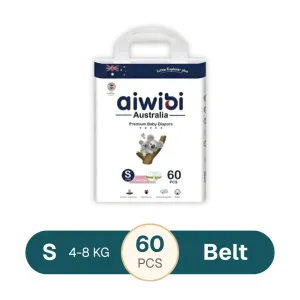 Aiwibi Australian Premium Baby Diaper Belt 4-8 Kg 60 Pcs