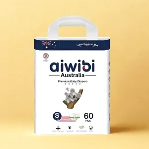 Aiwibi Australian Premium Baby Diaper Belt 4-8 Kg 60 Pcs