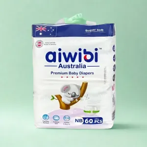 Aiwibi Australian Premium Baby Diaper Newborn Belt 0-5 Kg 60 Pcs