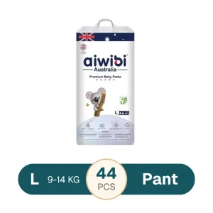 Aiwibi Australian Premium Baby Diaper Pant L 9-14 Kg 44 Pcs