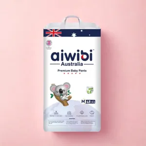 Aiwibi Australian Premium Baby Diaper Pant M 6-11 Kg 48 Pcs