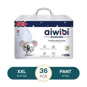 Aiwibi Australian Premium Baby Diaper Pant XXL 15-21 Kg 36 Pcs