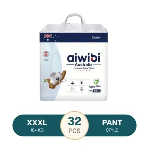 Aiwibi Australian Premium Baby Diaper Pant XXXL 18+ Kg 32 Pcs
