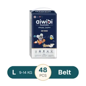 Aiwibi Ultimate Comfort Baby Diaper Belt L 09-14 Kg 48Pcs