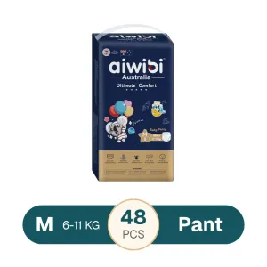 Aiwibi Australia Ultimate Comfort Baby Diaper Pant M 6-11Kg 48pcs