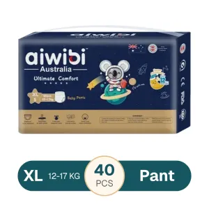 Aiwibi Australia Ultimate Comfort Baby Diaper Pant XL 12-17Kg 40 pcs