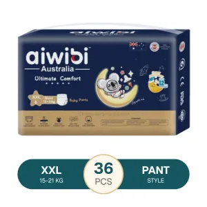 Aiwibi Australia Ultimate Comfort Baby Diaper Pant XXL 15-21Kg 36 pcs