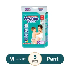 Avonee Pants System Baby Daiper (M Size) (7-12kg) (5Pcs)