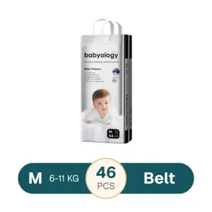 Babyology Premium Baby Belt Diaper M 6-11 kg - 46 pcs