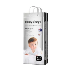 Babyology Premium Baby Belt Diaper S 4-8 kg - 56 pcs