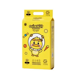 Genkikun Premium Baby Diaper Pants L 9–14kg - 52 pcs