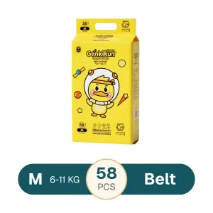 Genkikun Premium Baby Diaper Belt M 6–11 kg - 58 pcs