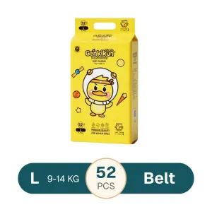 Genkikun Baby Diapers Belt L - 52 Pcs (9-14kg)